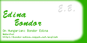 edina bondor business card